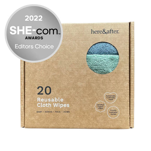Here & After Reusable Organic Cloth Wipes